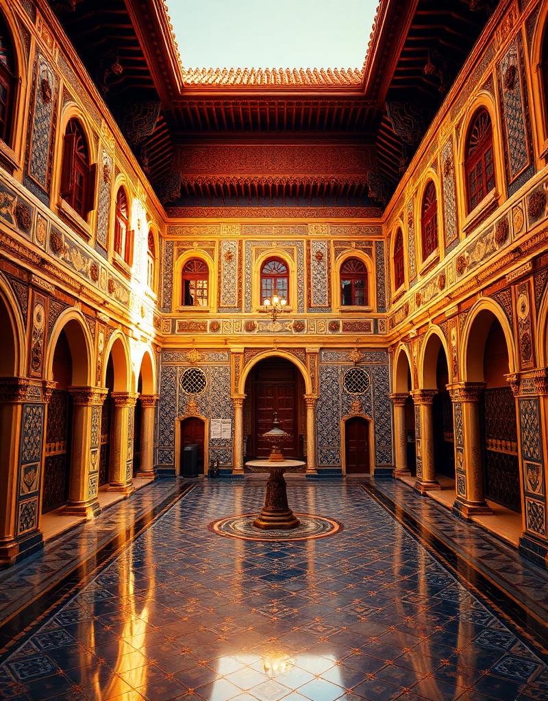 Royal Alcázar of Seville ornate Moorish courtyard